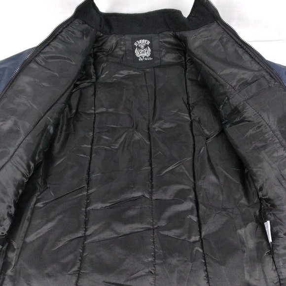 NEW Sacred Cult Boys Blue Black Full-Zip Coat Kids Insulated Jacket Sz XL 16/18 - Picture 5 of 8